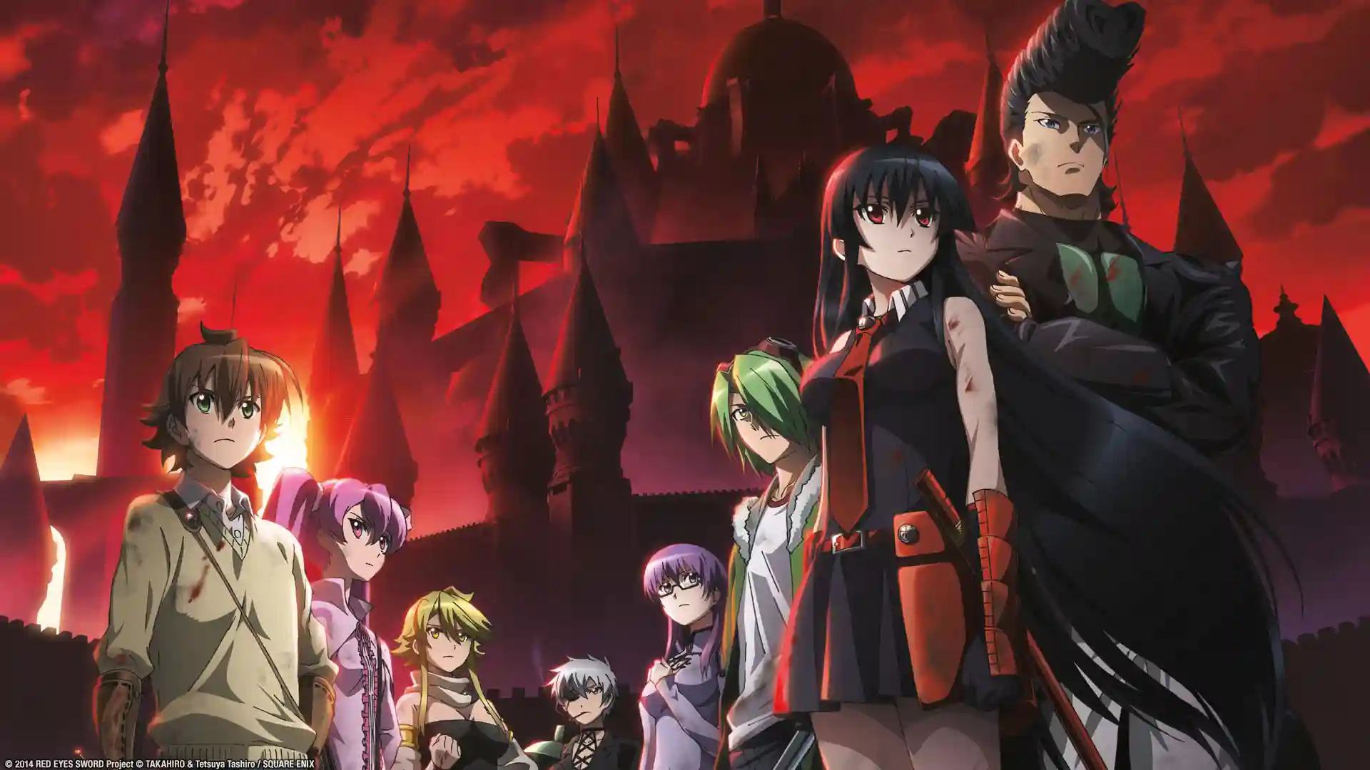 Akame, a protagonista, em ação.