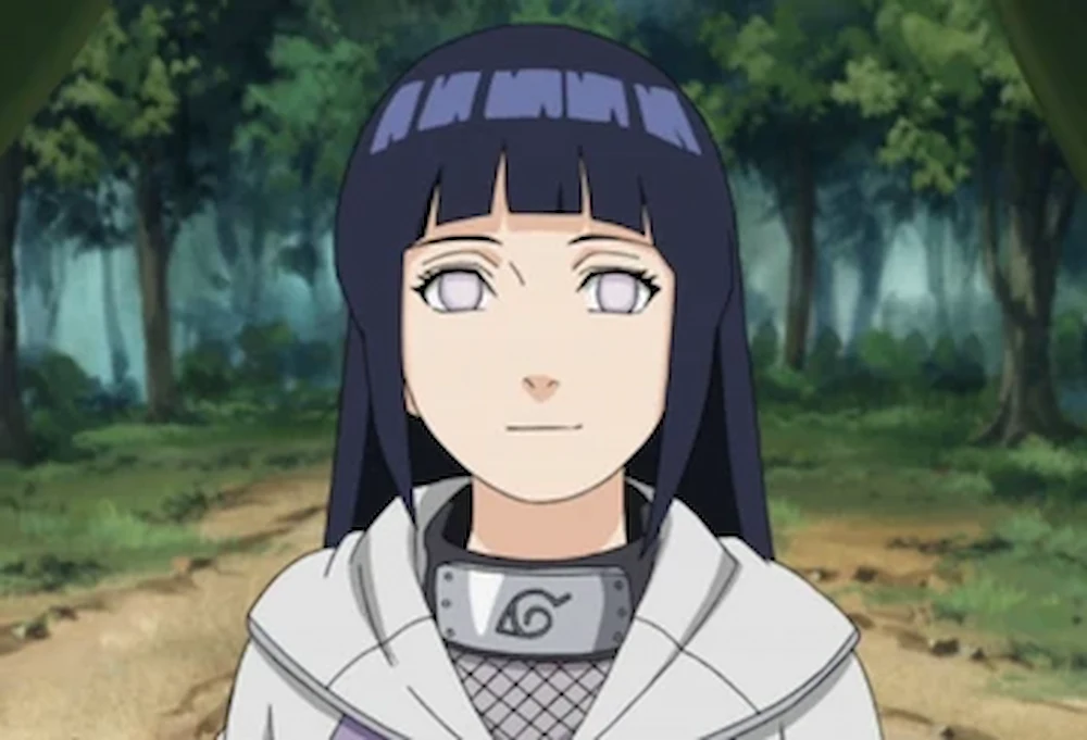 Exemplo de Dandere: Hinata Hyuga de *Naruto*