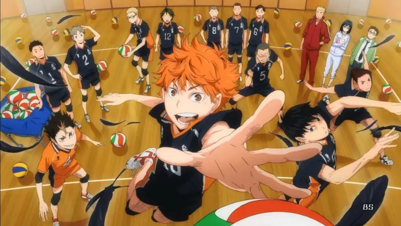 Gameplay do Haikyuu!! FLY HIGH, mostrando a partida com os personagens em modelo chibi 3D.
