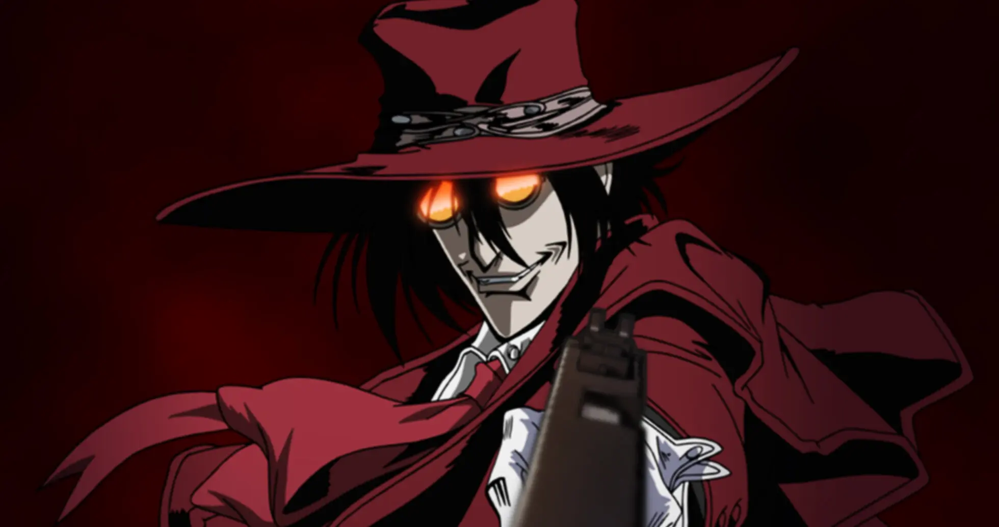 Integra Hellsing e Alucard lado a lado, prontos para a batalha.