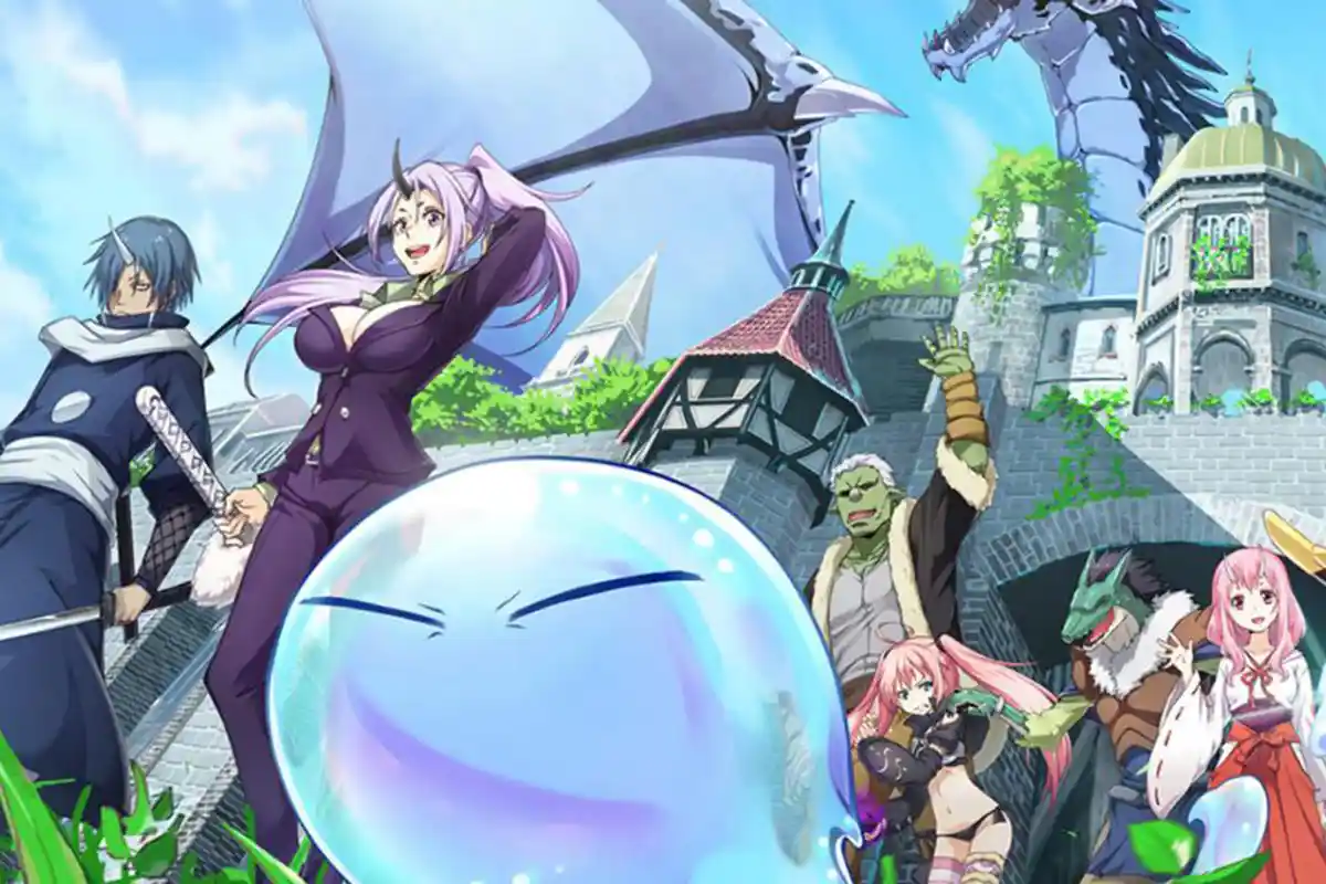 Rimuru em sua forma de slime sorridente