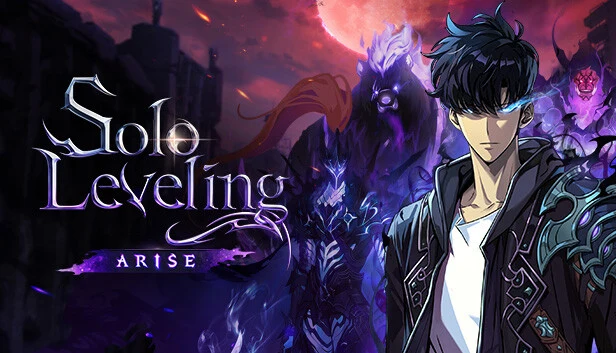 Gameplay de Solo Leveling Arise, mostrando Sung Jinwoo em combate contra um chefe de dungeon.