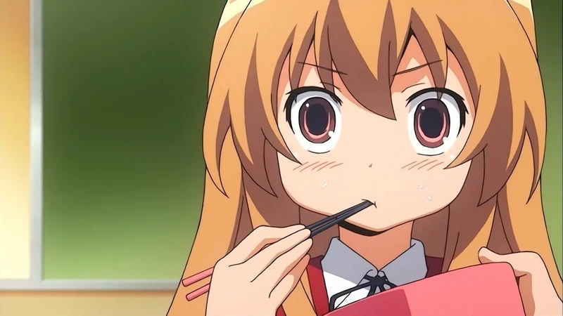 Ryuuji, Taiga, Minori, Kitamura e Ami reunidos.